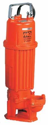 Submersible trash pumps are equipped with a " discharge port and easily handle