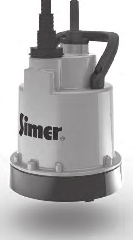 The Simer pump removes unwanted water quickly and efficiently, leaving a residual water level of just 2 mm, while starting to pump at a water level of just 5 mm!