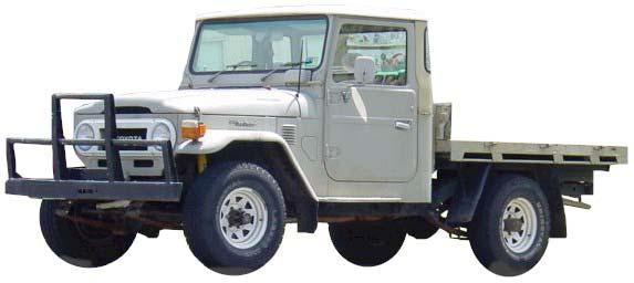 Landcruiser 45 Series FJ45, HJ45 LWB Pickup, Troop Carrier Note Spring Eye Sizes Pre 08/980 TOY-53 Single Stage Two Stage 5mm Spring Eye 7 Leaves No Accessories 8 Leaves 50-80Kg Accessories (Bull Bar