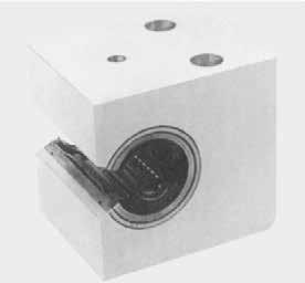 OPEN SIDED ALUMINIUM LINEAR HOUSINGS If the direction of the load is acting towards the open side of an open type ball bushing the load capacity is severely reduced.