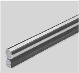 PROFILED STEEL SHAFTS These profiled supported steel shafts are the most compact available. They are available in Aluminium, WN00-... up to a length of 3650 mm. The height tolerance is ± 20μm.
