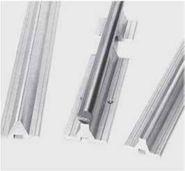 ALUMINIUM SHAFT SUPPORT RAILS These aluminium shaft support rails are for supporting shafts. They can be supplied individually or with shafts (Cf53 hardened & ground or X90CrMov18 stainless steel).