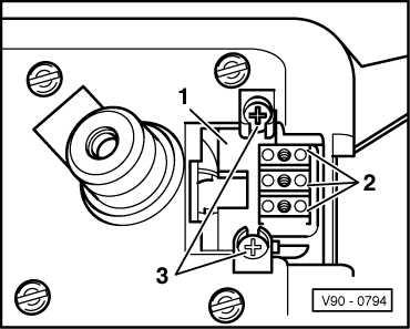 Installing speed sender (at dash panel insert) -G54- Caution To disconnect and connect the battery, the procedure described in the workshop manual should be strictly adhered to Chapter.