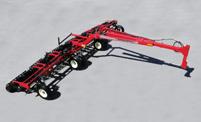 The gooseneck hitch option for 12' to 37' sizes of Rolling Harrow models 1245 and
