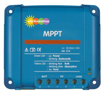 MPPT technology increases power generation by up to 30% during inclement periods, and intelligent battery management provides extended battery life and extra protection against excessive
