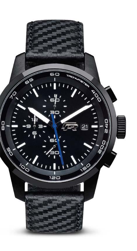 00 Wristwatch Black, Men s Chronograph with Volkswagen Logo