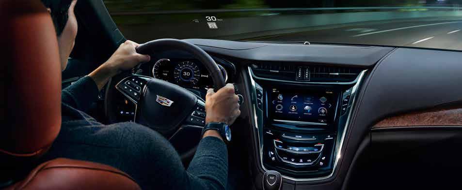 OFFERED FEATURES: POWERFUL ENGINE CHOICES MAGNETIC RIDE CONTROL CADILLAC CUE 1 WITH PHONE INTEGRATION ONSTAR 4 G L T E AND BUILT-IN WI-FI HOTSPOT 2 WIRELESS CHARGING 3
