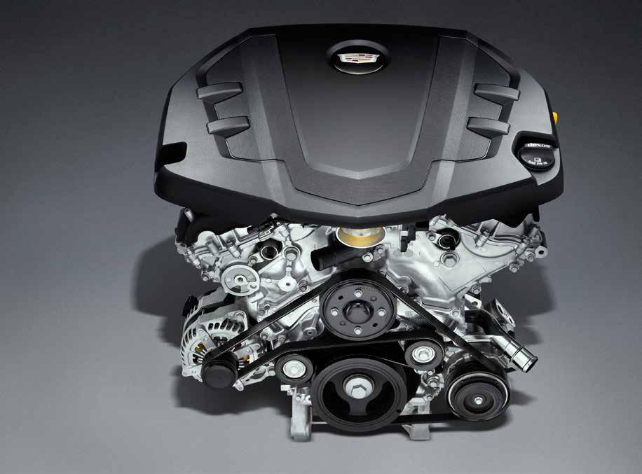 C T S Fierce and efficient engine options For maximum performance, the available 3.6L V6 Twin Turbo delivers a pulse racing 420 hp and 430 lb-ft of torque. The available 3.