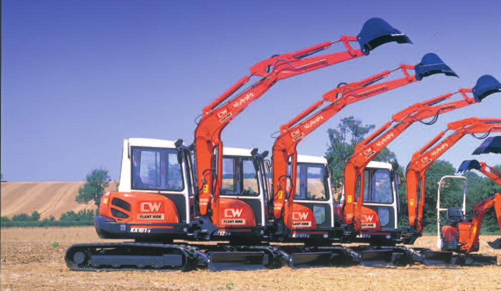 EXCAVATORS 13 Hire Depots - Serving South, West & North of England 44 Always use locators before and during excavation in accordance to HSE health and safety executive guidelines.