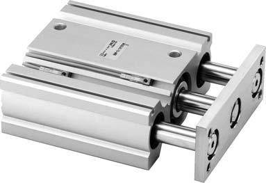 Compact Guide Cylinder Series ø, ø, ø, ø, ø, ø, ø, ø, ø, ø0 ir cylinder with guide integrated that has achieved anti-lateral load and high non-rotating accuracy. Space-saving cylinder.