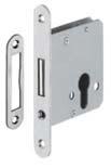Locking and Security 911.07.082 MORTISE LOCK STD, PC, 24/55mm, ST.ST. MATT 911.87.