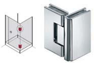 102 SHOWER GLASS HINGE, GLASS TO GLASS, BR.