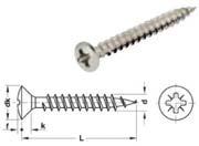 Consumables Countersunk head, PZ cross slot with partially threaded, galvanized Raised countersunk head screw, PZ cross slot with fully threaded, nickel plated Pan head chipboard screws Countersunk
