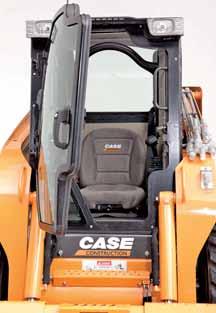 access to the seat. Leading operator comfort The wide door, repositioned grab handles and a lower threshold provide easy access to the cab.