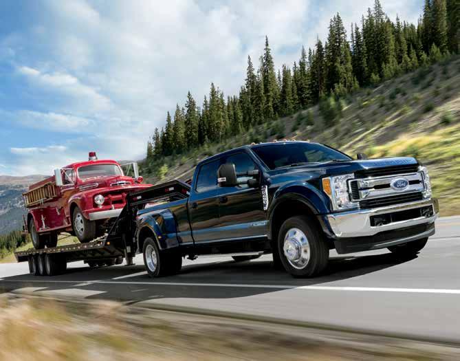A best-in-class 4 935 lb.-ft. of diesel torque; 430 lb.-ft. of gas torque;  towing capacity 5 from a new F-450 4x2 model; 2,000 lbs. max. conventional towing capacity 6 ; 7,630 lbs. max. payload capacity, 7 and 42,800 lbs.