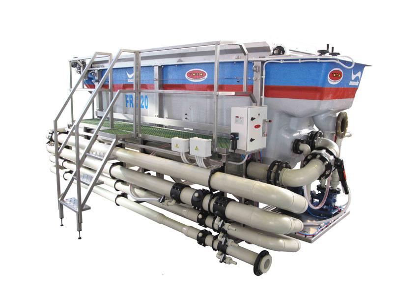 Anaconda FRC-10, FRC-20 Flows and Dimensions MODEL Flow Maximum width A Maximum height B Length L Installed power (kw) inlet Sludge Drainage Compressed air * consumption (Nl/min) FRC-10 10 m 3 /h 2.