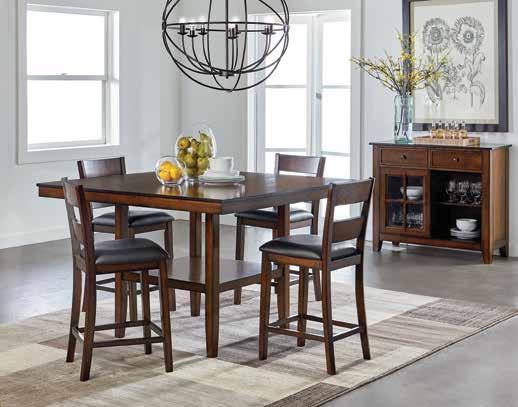 More Every Day... 299 99 Reg. 369 99 PENDLETON 5 PC DINING SET This Counter Height Set in a Warm Dark Walnut Finish Compliments Any Décor. 439 99 Reg.
