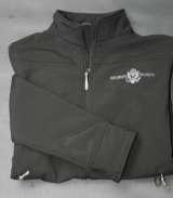 Men s Matrix Jacket: Black Wind and Water Resistant, Light Grey Fleece Lining, Zip Front Closure and Pockets.