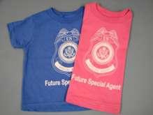Toddler T-shirt: Future Agent Cotton Toddler T-shirt with Future Special Agent and Badge in