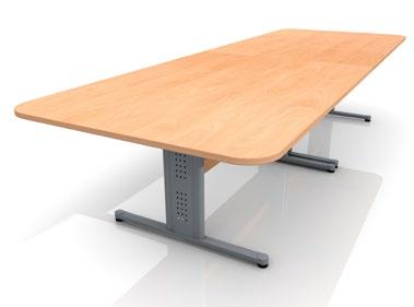 Conference Table 1800mm W1800 X D1200 X H750mm 18mm oak table Seats 6 people Silver Frame CT1800/0 Conference Table 2400mm W2400 X D1200 X