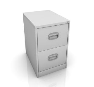 Filing Cabinet 3 Dr W458 x D622 x H1009mm Anti tilt Mechanism 100% Opening Drawers 30KG Weight Limit per Drawer