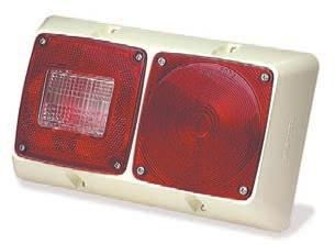 59A(T) Lens: Red 90742 Versalite Double-Pod Surface Mount Lamp Five functions: stop, tail, turn,
