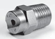 continued Flat V spray nozzles F SERIES ACCESSORIES: Adjustable joints may be used to accurately orient a spray pattern. See page 84 for this and other accessories.