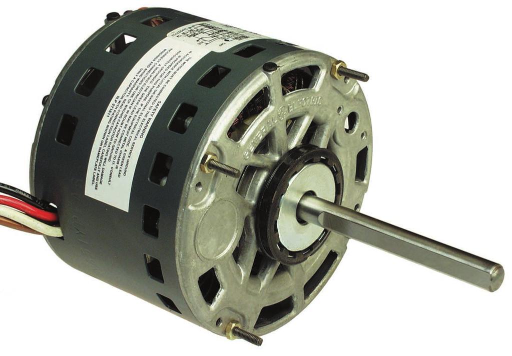 DIRECT DRIVE BLOWER MOTORS - TWO SPEED ELECTRICALLY REVERSIBLE CONTINUOUS AIR OVER - 40 C ALL ANGLE SLEEVE BEARINGS 48 YZ FRAME TERMINAL CONNECTION FOR CW/CCW AUTOMATIC RESET OVERLOAD PROTECTION 1/2