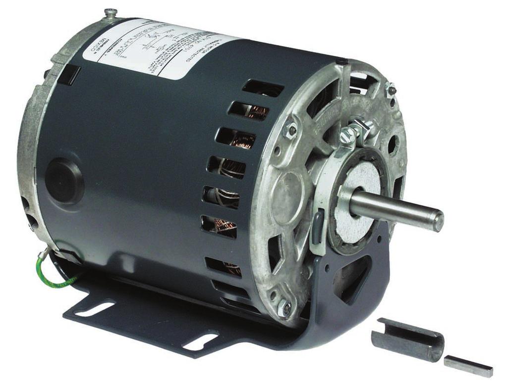 BELTED BLOWER MOTORS SPLIT PHASE OPEN DRIP-PROOF CONSTRUCTION 40 C AMBIENT SINGLE PHASE, 60 HERTZ REVERSIBLE ROTATION BY ELECTRICAL RECONNECTION CLASS A INSULATION -1/6 THRU 1/2 H.P. CLASS B INSULATION - 3/4 THRU 1 H.