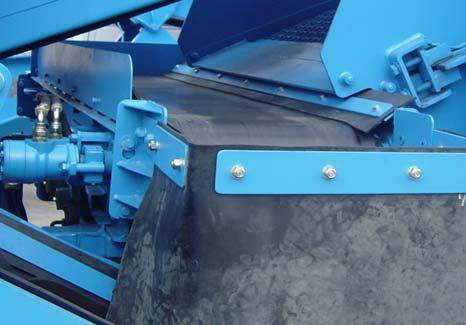 TOP DECK SIDE TRANSFER CONVEYOR CONVEYOR 2 Conveyor: Plain belt. EP500/3 with 5mm top and 1.5mm bottom rubber covers. A vulcanised joint is included.