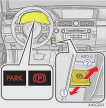 Parking Brake Manual mode U.S.A. Canada 1 Sets the parking brake The parking brake indicator light will come on.