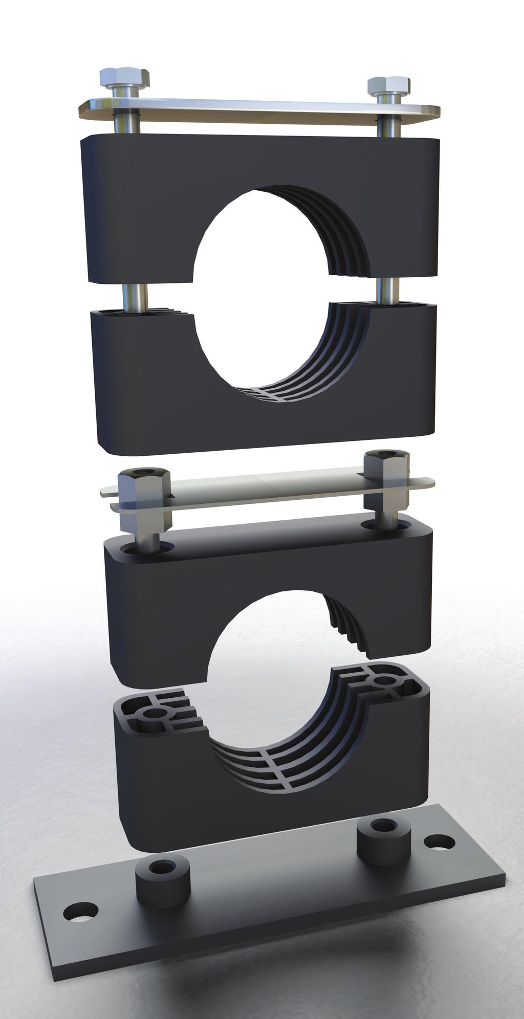 Clamps Features & Benefits COVER PLATE FEATURE OF CLAMP imple to operate Easy to install Can accommodate various temperature ranges Make for quick, easy pipe installation and layout Very high impact