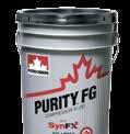PERFORMANCE BENEFITS PURITY FG lubricants are NSF registered for incidental food contact, acceptable for use in Canadian food processing facilities, and have Kosher Pareve and Halal certifications or