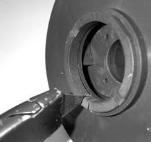 To replace the bushing (item 5A), place the top of the impeller on an arbor press with the thrust ring face down.