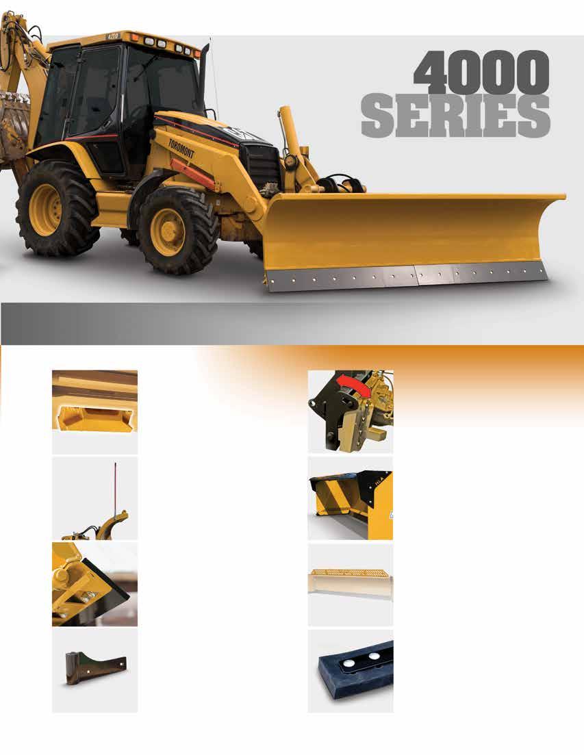 CAT 420D Loader Backhoe with the HLA 4000 SnowBlade OPTIONS High Tensile Long Wear Skid Shoes For heavy use situations we suggest our high tensile steel, long wear Skid Shoes.