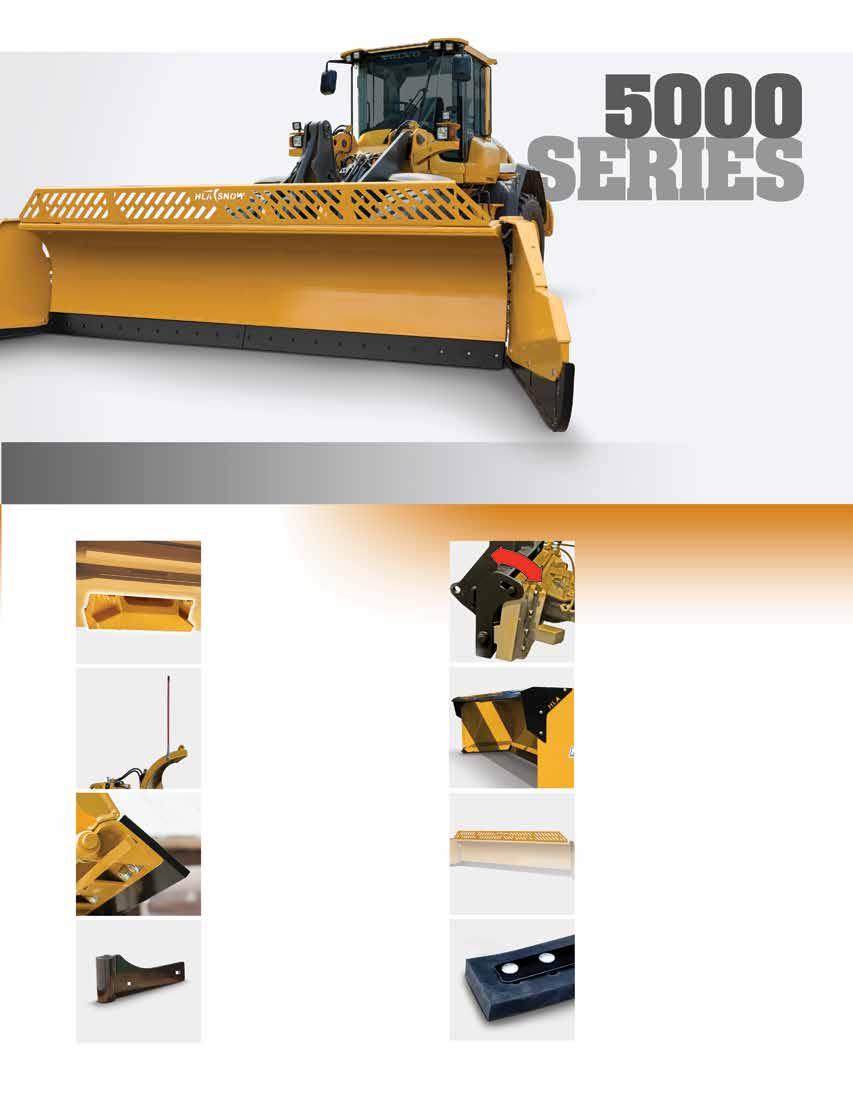 Volvo L70G with the HLA 5205W SnowWing with Contour Option OPTIONS High Tensile Long Wear Skid Shoes For heavy use situations we suggest our high tensile steel, long wear Skid Shoes.