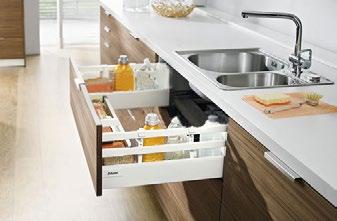 TANDEMBOX antaro Sink unit, design element and accessories 500 mm runner length Sink unit Maximum carcase width: 1200 mm Minimum height allowance: 98.5 mm Article No. Load capacity Price/Set SU.
