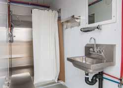 Units can be self-contained with restrooms, showers and sleeping quarters, allowing