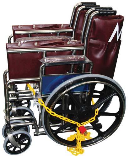 Wheelchair Accessories MRI Transport I Padlock & Chain I.V.