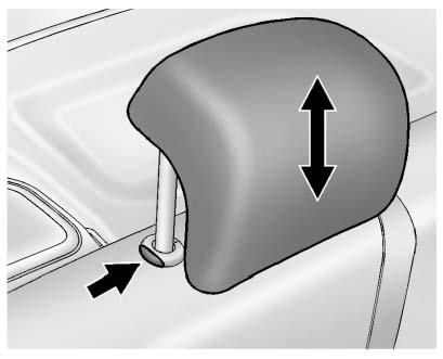 54 Seats and Restraints Rear Seats The rear seats have head restraints in the outboard seating positions that can be lowered for better visibility when the rear seat is unoccupied.
