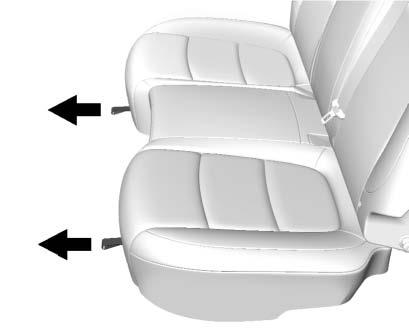 { Warning If either seatback is not locked, it could move forward in a sudden stop or crash. That could cause injury to the person sitting there.