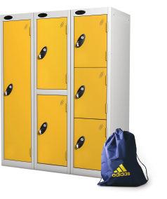UNIT SIZE HEIGHT 1000mm WIDTH 305mm DEPTH 150mm This Locker has ten individual compartments each with its own door, key and card holder.