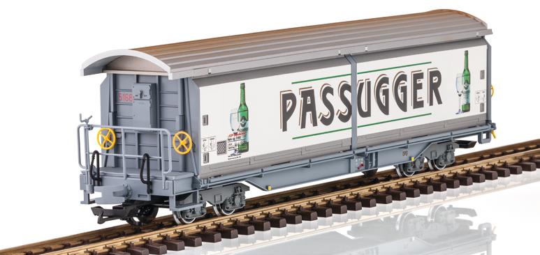 Rhaetian Railroad (RhB) 5G 48571 RhB Type Haik-qv Sliding Wall Boxcar This is a model of a Rhaetian Railroad (RhB) 4-axle sliding wall boxcar. The car is prototypically painted and lettered for Era V.