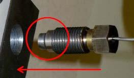Cleaning Adhesive Bore CAUTION: If the adhesive bore is to be cleaned with a sharp object, first remove the pressure sensor to prevent damage to the separating membrane. Fig.