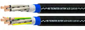 MS-TECWATER (N)TSWOEU 3,6/6KV MS-TECWATER (N)TSWOEU Application MS-TECWATER rubber-sheathed cables (N)TSWOEU are intended for connection of electrical equipment in contaminated water and for heavy