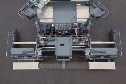 SCREEDS FOR THE VISION SERIES VR extending screed with rear-mounted extensions for multi-lane paving Large dimensioned, sturdy telescoping tubes featuring high-precision operation.