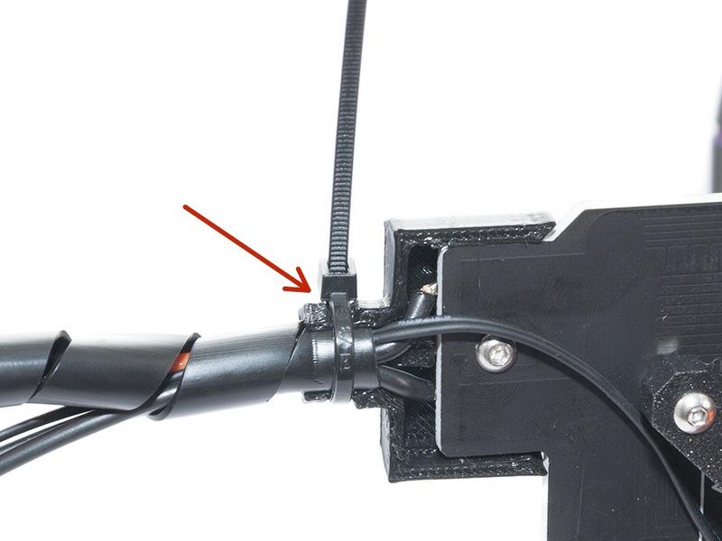 There is a channel around the cover designed for the zip tie.