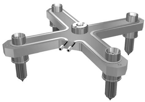 DESIGNED FOR RESPONSIVE, ECONOMICL OPERTION LOW PROFILE INTEGRL CONFIGURTION SME CONFIGURTION USED S BRIDGE MNIFOLD TPICL CONSTRUCTION PTTERN DROP MNIFOLD SEE HETED SPRUE BUSHING SECTION OR CLL ORCON