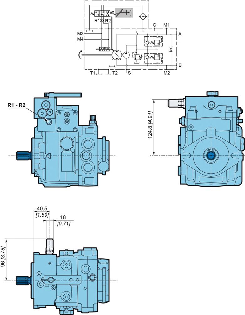 POCLIN HYDRULICS Variable displacement pump - PM10 Neutral position switch 1 2 3 4 5 6 7 8 9 10 11 12 MI Model Code System design For the control it is possible to obtain a micro switch to avoid