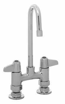 with 3 rigid gooseneck 12 height; 8 clearance from aerator to deck 5F-4DLX00 4 Deck Mounted Faucet Deck mounted faucet only, less